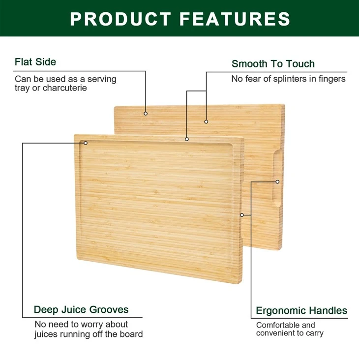 3-Piece Bamboo Cutting Board Set